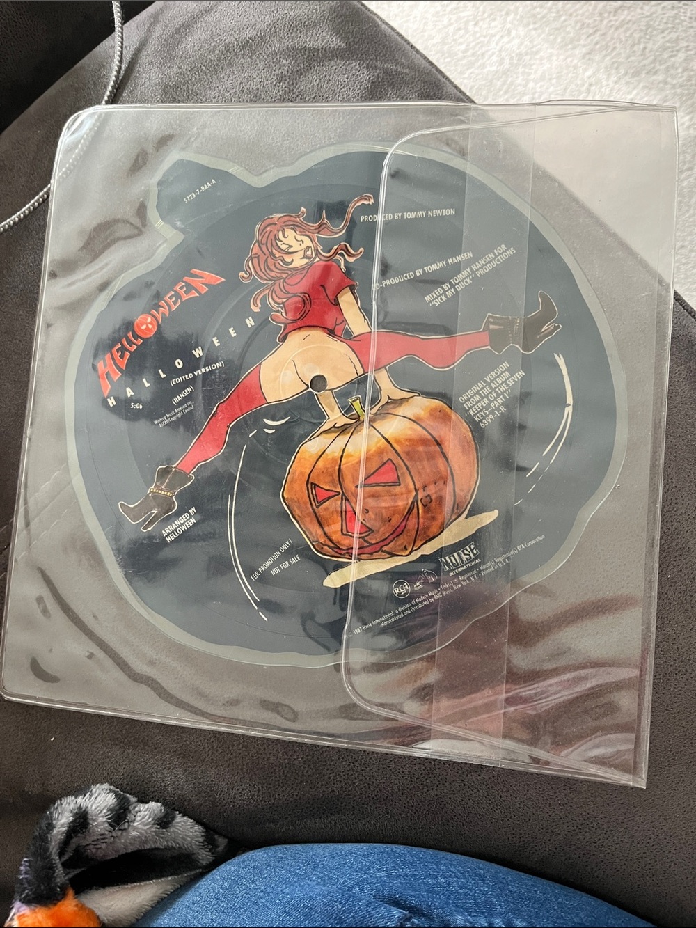 Helloween Vinyl Record pumpkin shaped Decorative record lp Black/Orange